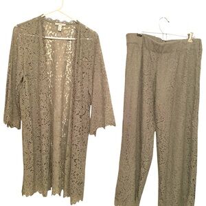 Isaac Mizrahi Live! Lace Pants Set
